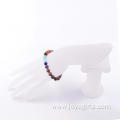 Fashionable Bangle 8MM Beads Picture Chakra Gemstone Rainbow Bracelet